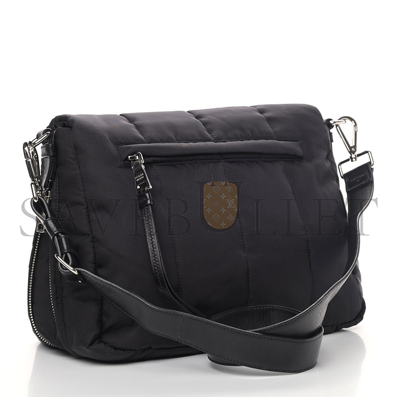 Pra*a tessuto nylon bomber messenger black 1bh618 (27*23*10cm)